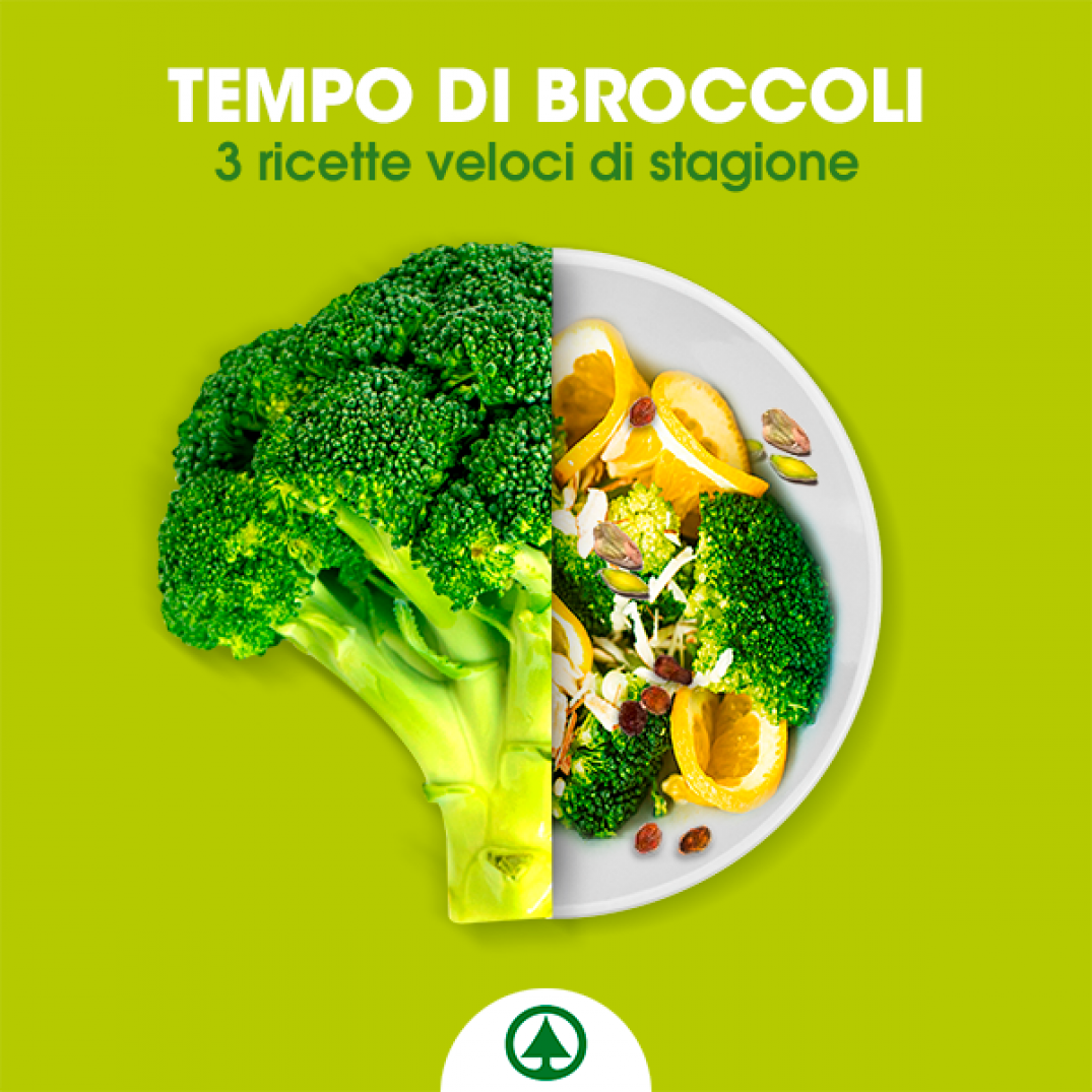 Ricetta  Broccoli con uvetta, pistacchi e arancia