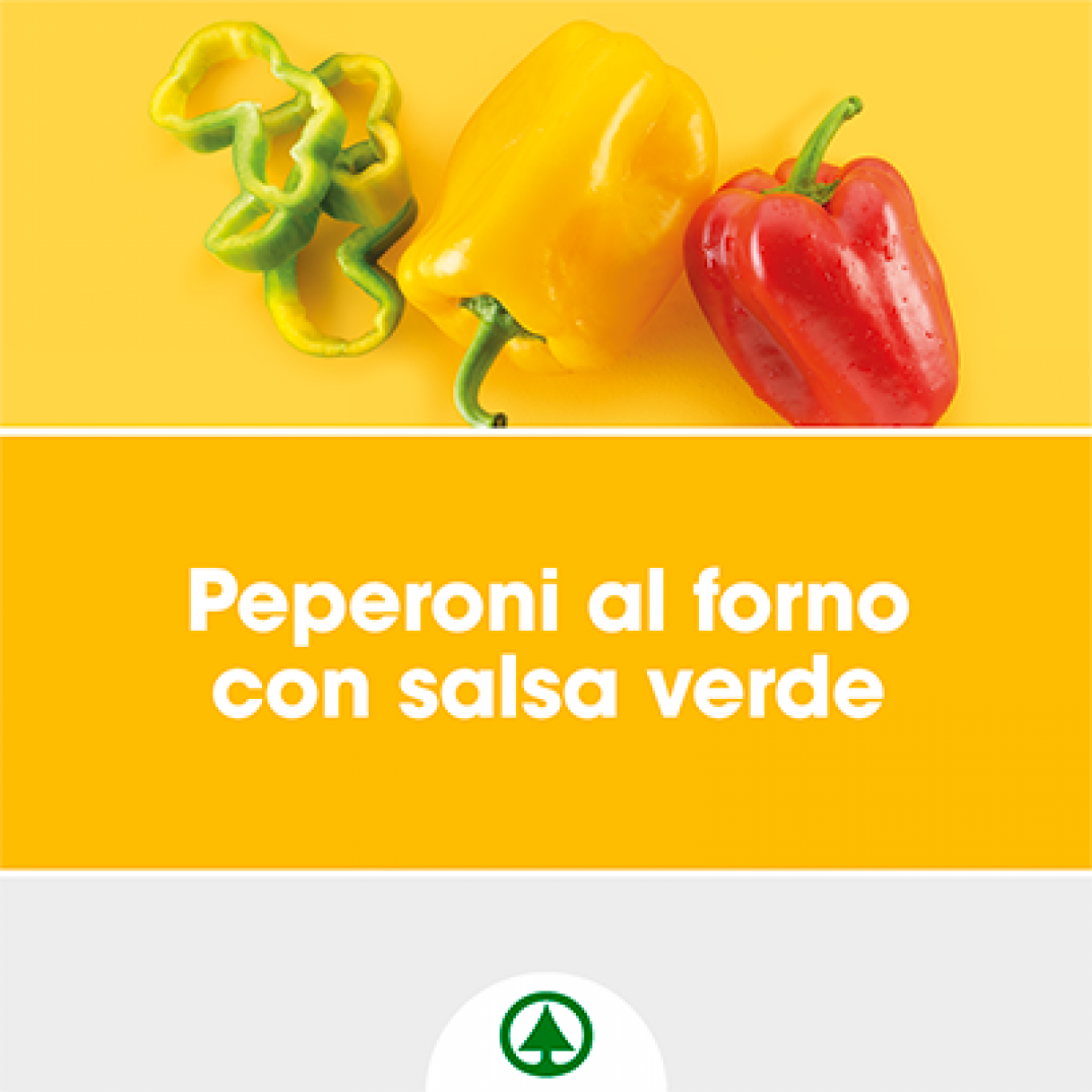 Ricetta  Peperoni al forno con salsa verde