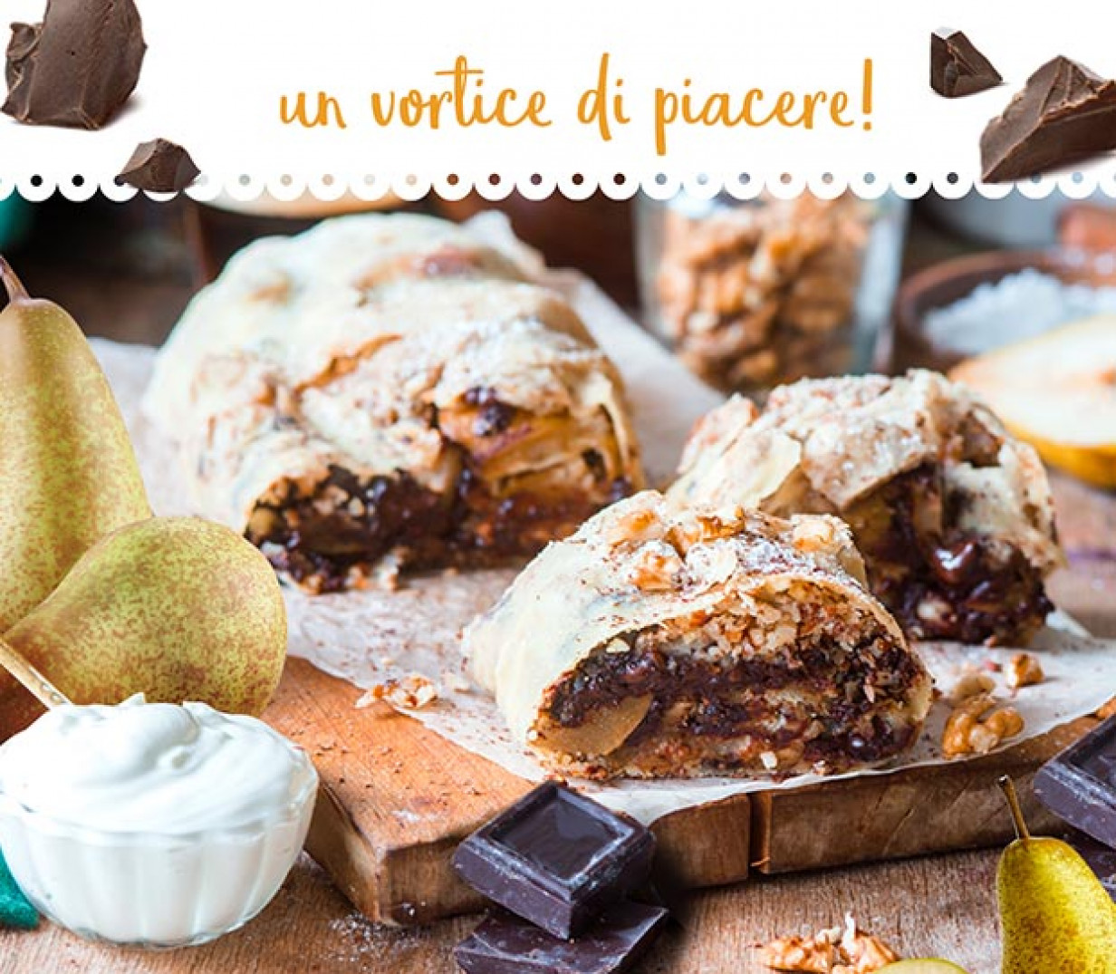 Ricetta  Strudel pere e cioccolato