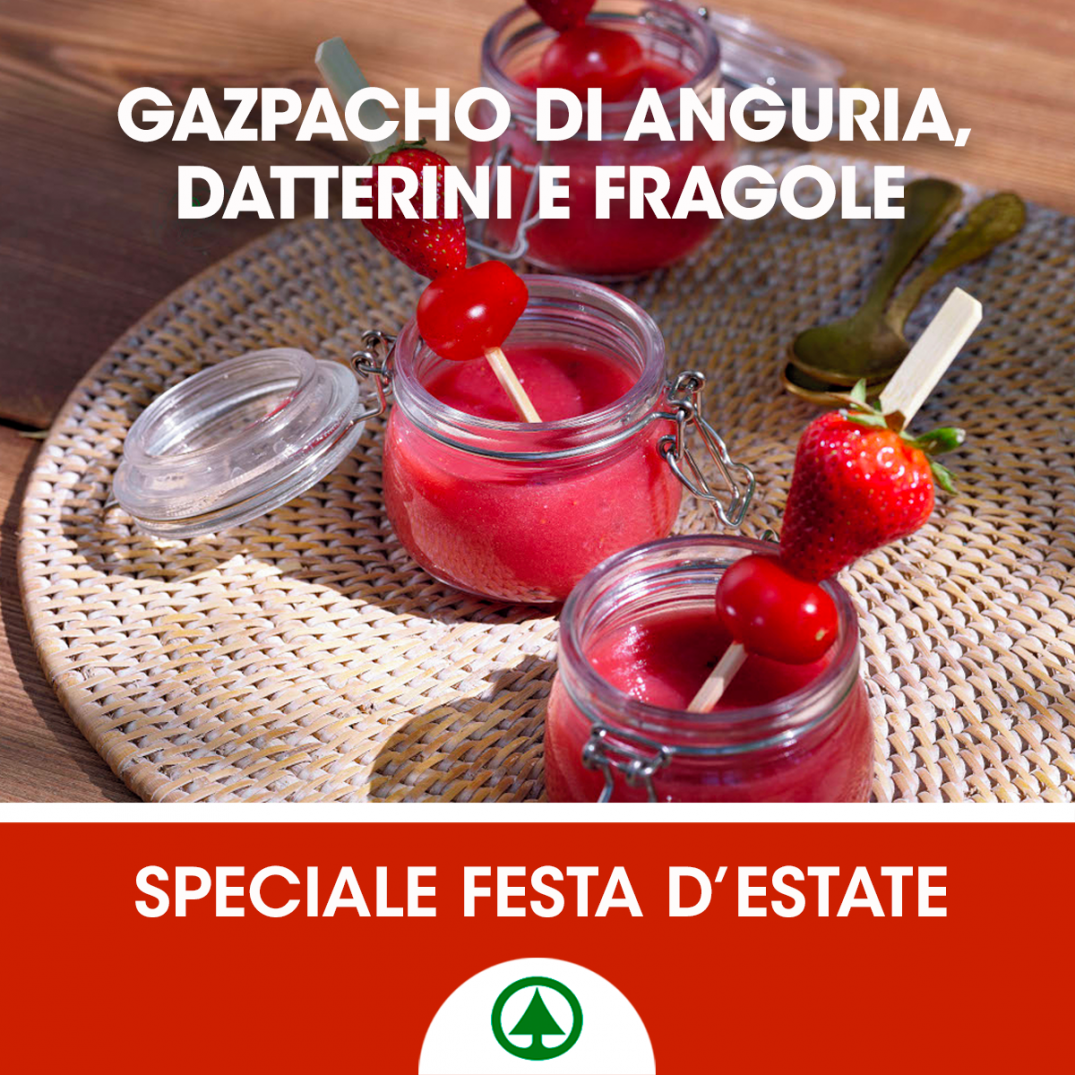 Ricetta GAZPACHO DI ANGURIA, DATTERINI E FRAGOLE